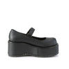 DOLLIE-01 Plateau Schuhe matt schwarz Mary Janes von DemoniaCult – Ansicht 5