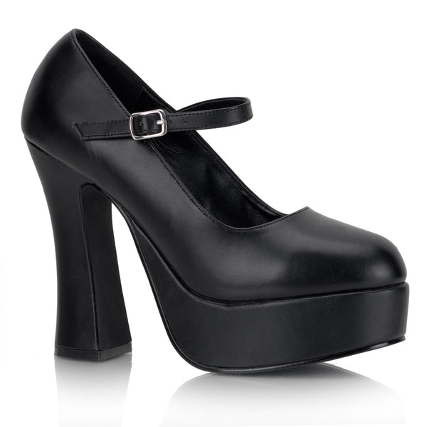 DOLLY-50 Plateau High Heel Pumps Schwarz Matt von DemoniaCult