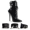 DOMINA-1023 Stiefeletten Schwarz Lack von Devious