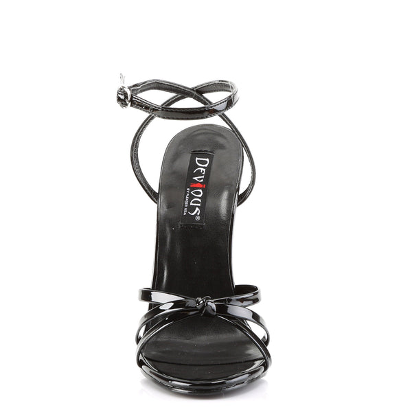 DOMINA-108 Sandaletten Schwarz Lack von Devious – Ansicht 2