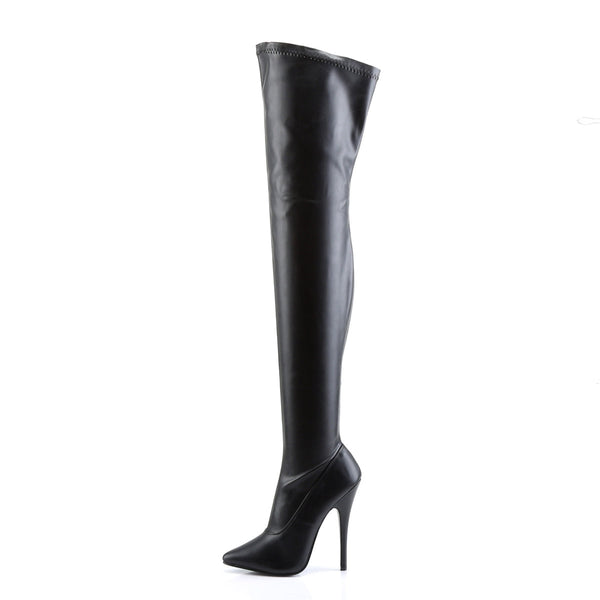 DOMINA-3000 Overknee Stiefel Schwarz Matt von Devious – Ansicht 3