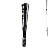 DOMINA-3000 Overknee Stiefel Schwarz Lack von Devious – Ansicht 2