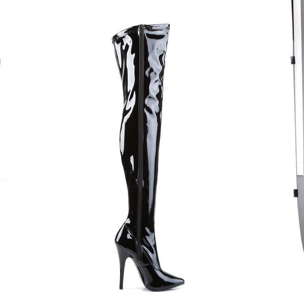 DOMINA-3000 Overknee Stiefel Schwarz Lack von Devious – Ansicht 5