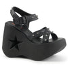 DYNAMITE-02 Plateau Sandaletten Nieten schwarz von DemoniaCult