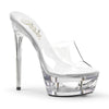 ECLIPSE-601 Plateau Pantoletten Transparent von Pleaser