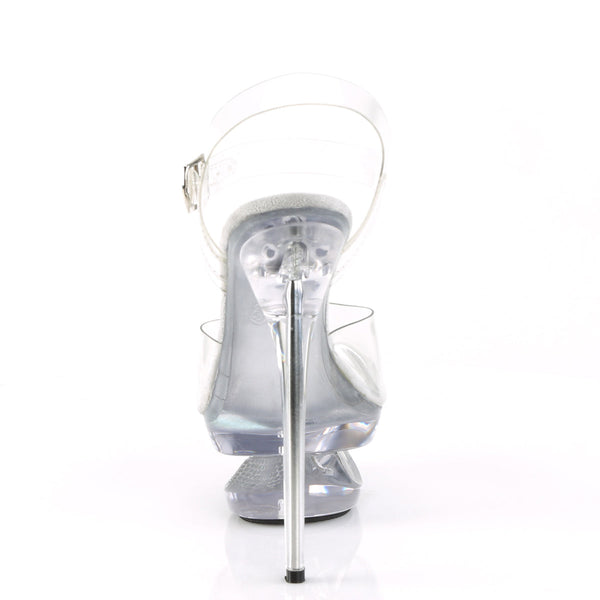 ECLIPSE-608DM Plateau Sandaletten klar von Pleaser – Ansicht 4