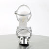 ECLIPSE-619G Plateau Sandaletten Silber/Chrome von Pleaser – Ansicht 2