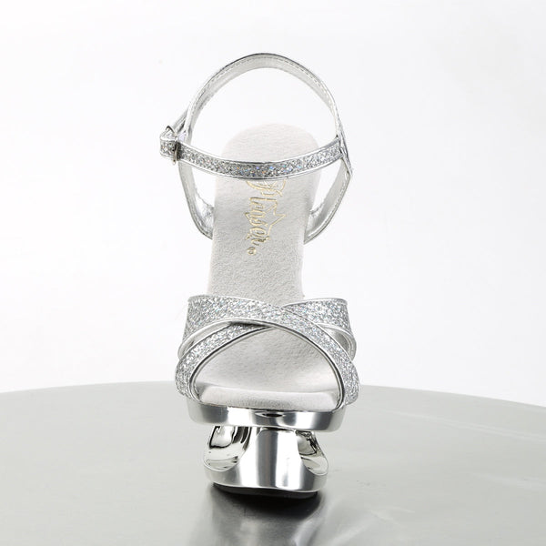 ECLIPSE-619G Plateau Sandaletten Silber/Chrome von Pleaser – Ansicht 2