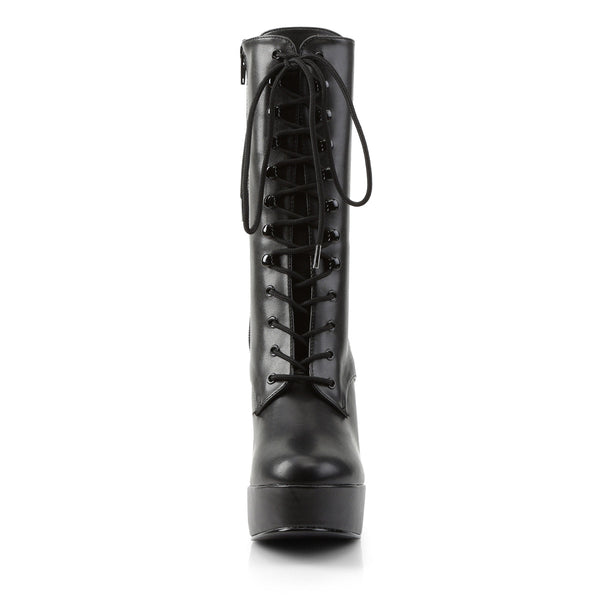ELECTRA-1020 Plateau Stiefeletten Schwarz Matt von Pleaser – Ansicht 2