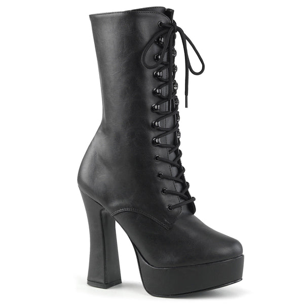ELECTRA-1020 Plateau Stiefeletten Schwarz Matt von Pleaser