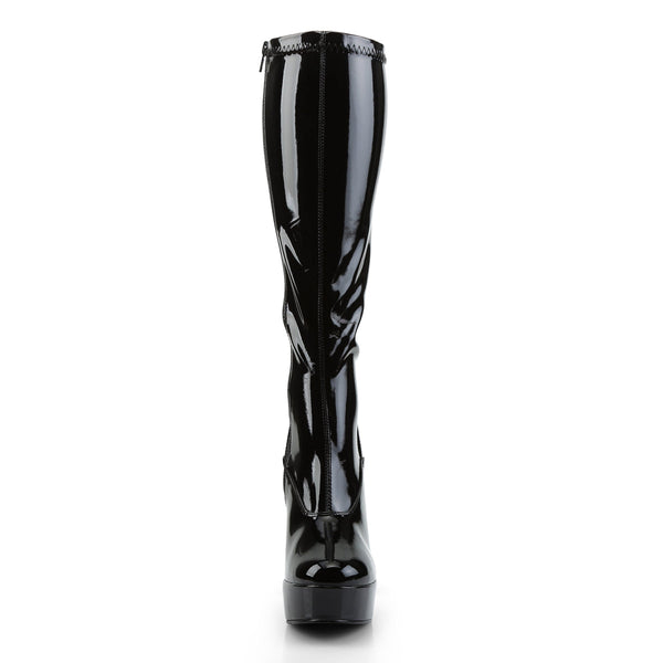 ELECTRA-2000Z Plateau Stiefel - Lack Schwarz von Pleaser – Ansicht 2
