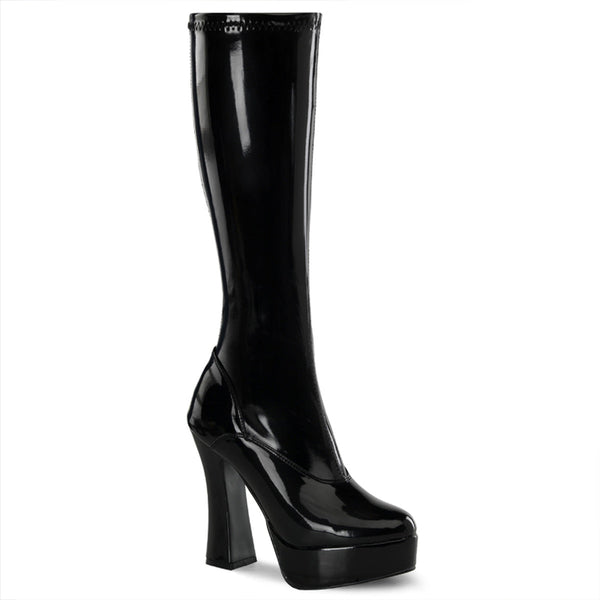 ELECTRA-2000Z Plateau Stiefel - Lack Schwarz von Pleaser