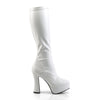 ELECTRA-2000Z Plateau Overknee Stiefel Weiß Matt von Pleaser – Ansicht 5