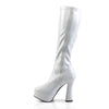 ELECTRA-2000Z Plateaustiefel Weiß Lack von Pleaser – Ansicht 3