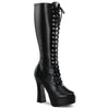 ELECTRA-2020 Plateau Stiefel Schwarz Matt von Pleaser