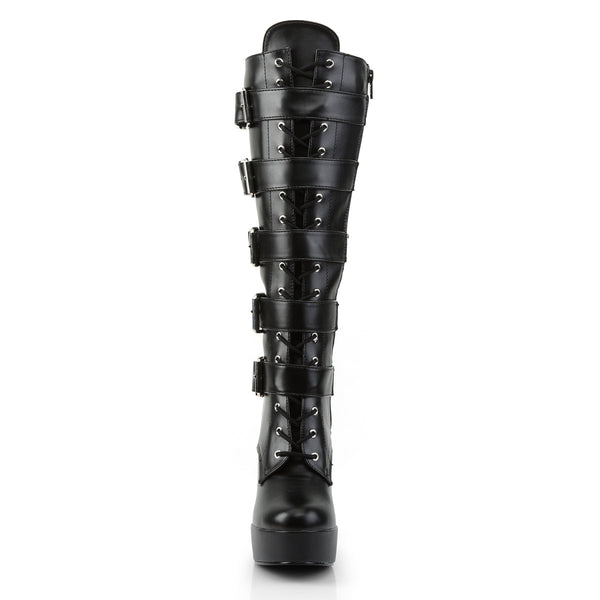 ELECTRA-2042 Plateau Stiefel Schwarz Matt von Pleaser – Ansicht 2