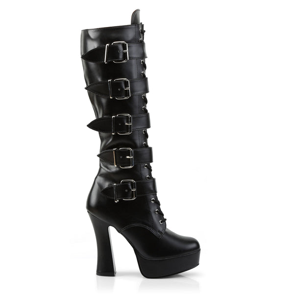 ELECTRA-2042 Plateau Stiefel Schwarz Matt von Pleaser – Ansicht 5