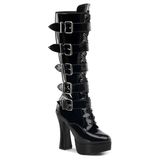 ELECTRA-2042 Plateau Stiefel Schwarz von Pleaser