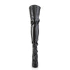 ELECTRA-3000Z Plateau Overknee Stiefel Schwarz Matt von Pleaser – Ansicht 2