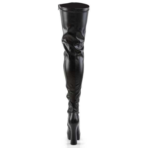 ELECTRA-3000Z Plateau Overknee Stiefel Schwarz Matt von Pleaser – Ansicht 4