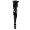 ELECTRA-3000Z Plateau Overknee Stiefel Schwarz Lack von Pleaser – Ansicht 4