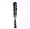 ELECTRA-3023 Plateau Overknee Stiefel Lack Schwarz von Pleaser – Ansicht 2