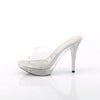 ELEGANT-401 Plateau Pantoletten transparent von Fabulicious – Ansicht 3