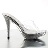 ELEGANT-401 Plateau Pantoletten Silber Glitzer von Fabulicious – Ansicht 5