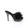 ELEGANT-401F Plateau Pantoletten mit Plüsch und Glitzer - Schwarz von Fabulicious – Ansicht 5