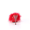 ELEGANT-401F Plateau Pantoletten mit Plüsch und Glitzer - Rot von Fabulicious – Ansicht 4