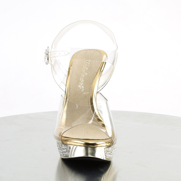 ELEGANT-408 Plateau Sandaletten - Gold von Fabulicious – Ansicht 2