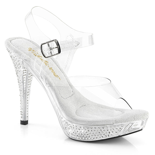 ELEGANT-408 Plateau Sandaletten transparent von Fabulicious