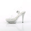 ELEGANT-408ABRS - Plateau High Heel Sandaletten - Transparent mit Strass von Fabulious – Ansicht 3