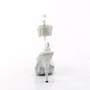 ELEGANT-442 Plateau Pantoletten - Transparent Glitzer von Pleaser – Ansicht 4