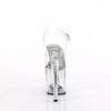 ENCHANT-708AQUA-02 Plateau Sandaletten - Transparent Glitzer Plateau | Pleaser