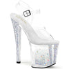 ENCHANT-708AQUA-04 Sandalette Plateauschuhe Liquid- Transparent von Pleaser