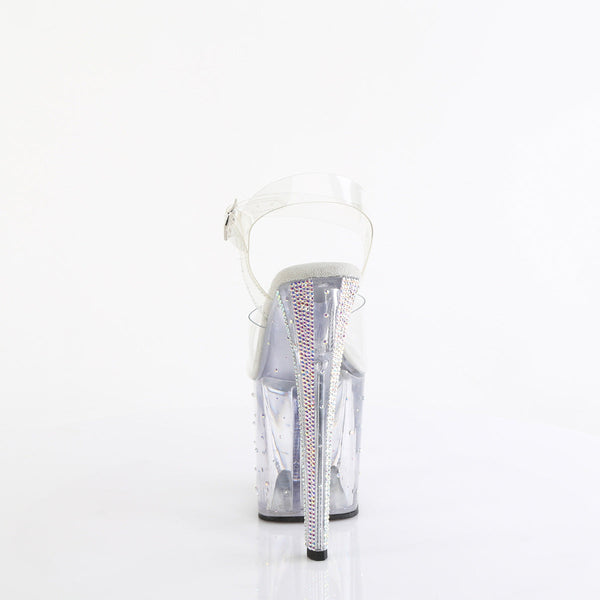 ENCHANT-708RS-01 Sandalette Plateauschuhe Transparent von Pleaser – Ansicht 4