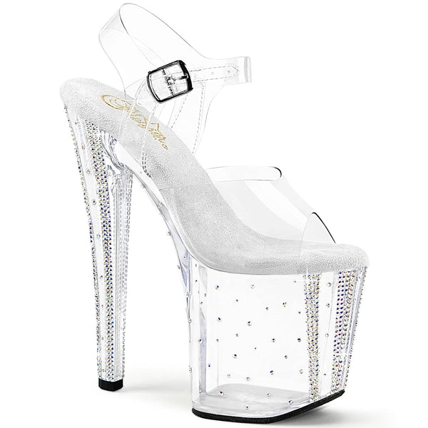 ENCHANT-708RS-01 Sandalette Plateauschuhe Transparent von Pleaser