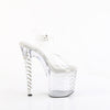 ENCHANT-708RS - Plateau High Heel Sandaletten - Transparent mit Strass von Pleaser – Ansicht 5