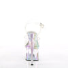 ESTEEM-708RBP Plateau Sandaletten - Transparent/Mehrfarbig von Pleaser – Ansicht 4