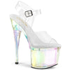ESTEEM-708RBP Plateau Sandaletten - Transparent/Mehrfarbig von Pleaser