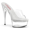 EXCITE-601 - Plateau High Heel Pantoletten - Transparent von Pleaser