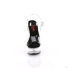 EXCITE-608 - Plateau High Heel Sandaletten - Schwarz/Transparent von Pleaser – Ansicht 2