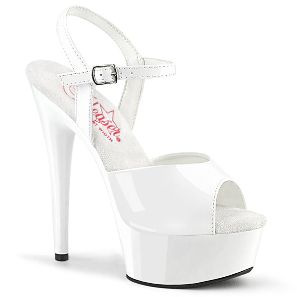 EXCITE-609 Plateau Sandaletten - Weiß von Pleaser