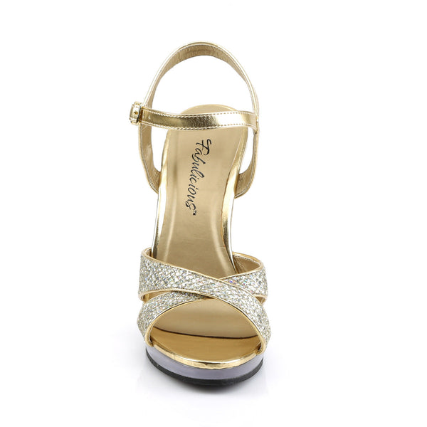 FLAIR-419(G) Sandaletten Gold/Transparent von Fabulicious – Ansicht 2