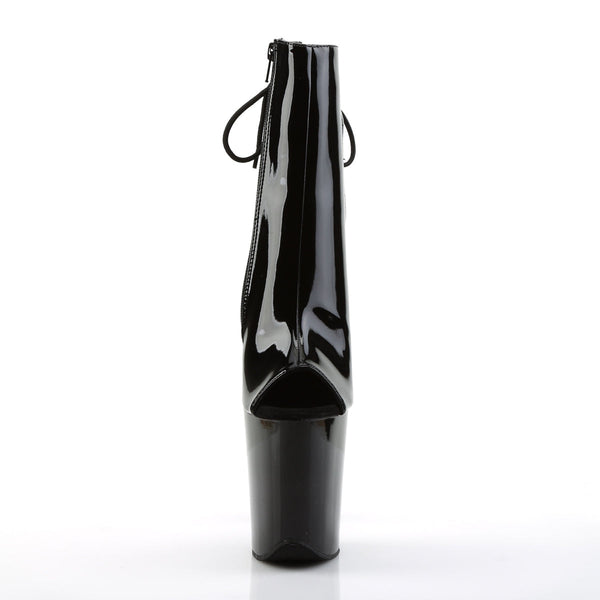 FLAMINGO-1018 Plateau Stiefeletten Schwarz Lack von Pleaser – Ansicht 2