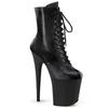 FLAMINGO-1020 Plateau Stiefeletten Schwarz Matt von Pleaser