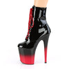 FLAMINGO-1020BR-H Plateau Stiefeletten Schwarz Rot von Pleaser – Ansicht 3
