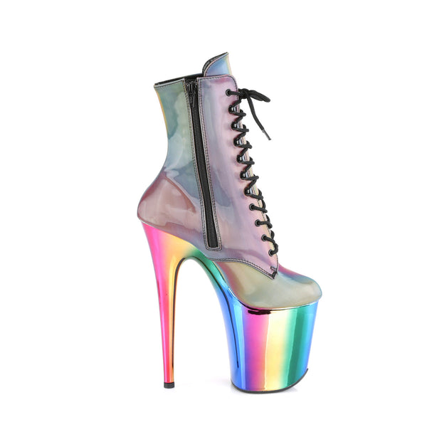 FLAMINGO-1020RC Plateau Stiefeletten Regenbogen von Pleaser – Ansicht 5