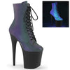 FLAMINGO-1020REFL Plateau Stiefeletten Grün/Schwarz von Pleaser